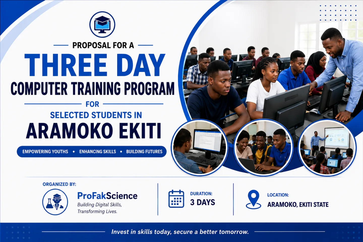 A Three-day Computer Training Programme Designed For Selected Students In Aramoko Ekiti cover image
